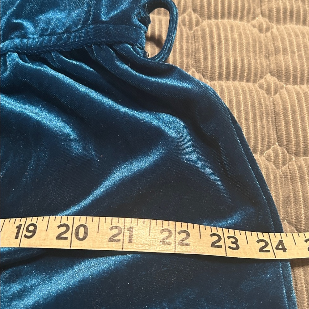 SHEIN Deep Blue Velvet Jumpsuit - Picture 8 of 8